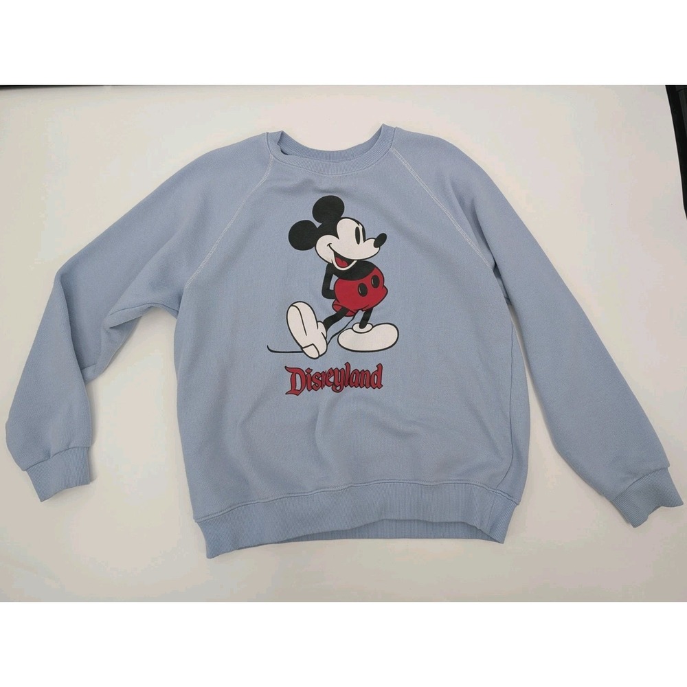 Walt Disney World Classic Pull Over Crewneck Sweater Light Blue‎ Men's Size M